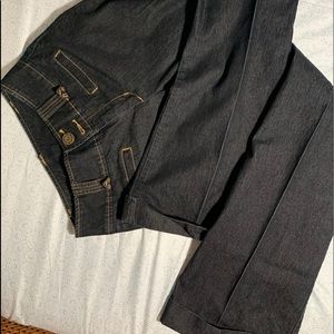 Bisou denim flared slacks